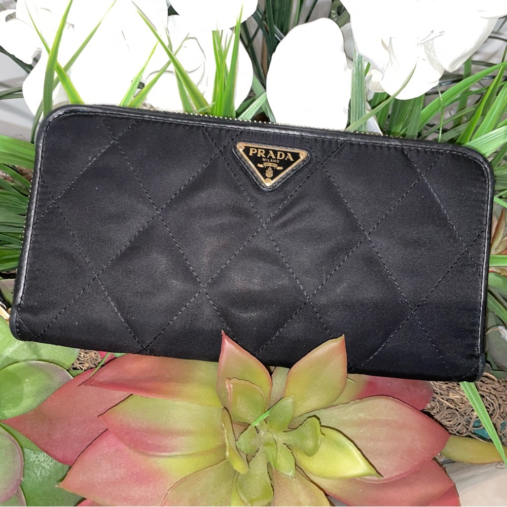 Prada Tessuto Nylon Black Wallet